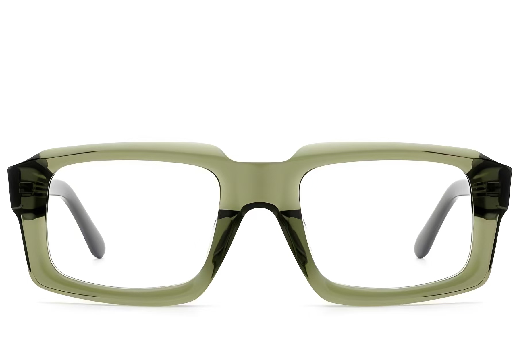 BS522-0390_Green_Rectangular_Acetate_Glasses_front