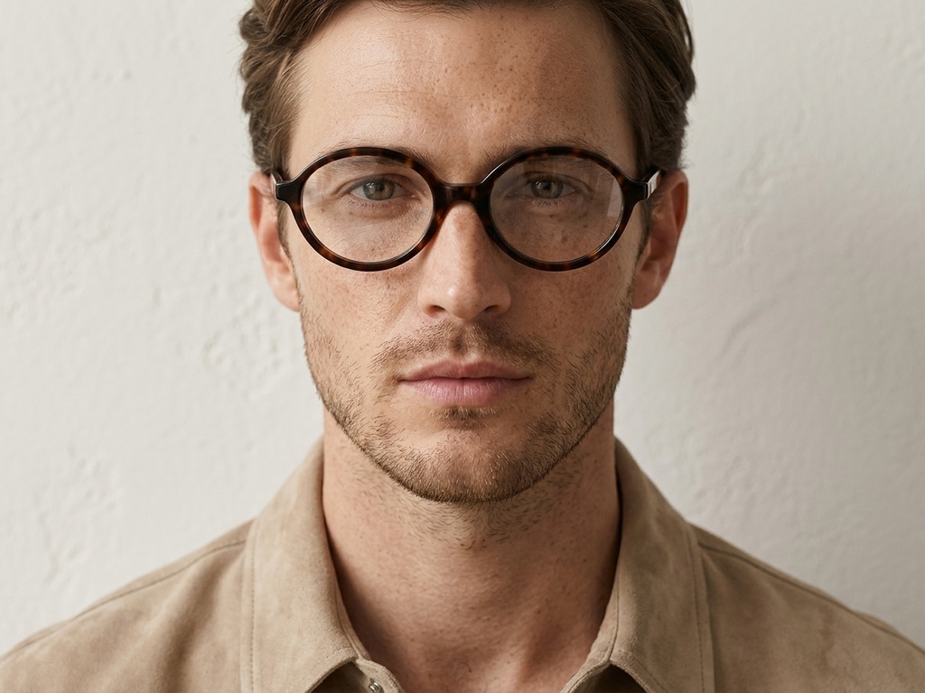 Oval Tortoiseshell Acetate Glasses #BS522-0396