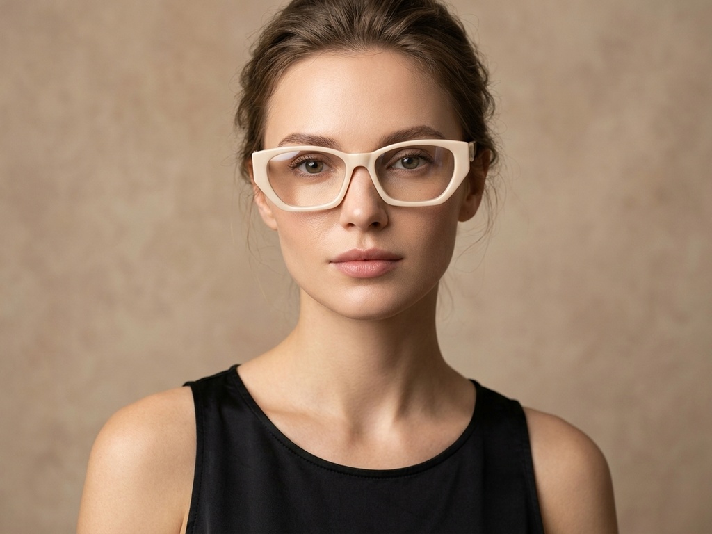 Bicchieri in acetato color crema con motivo a farfalla #BS522-0442
