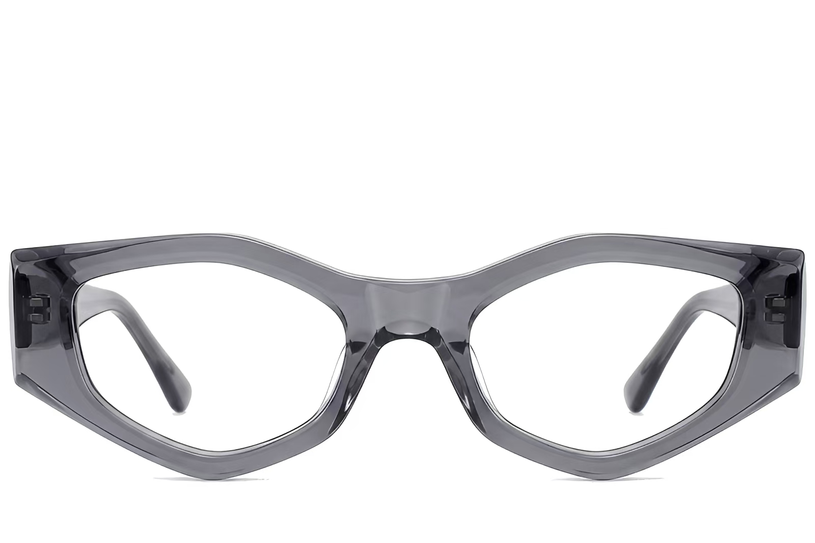 BS522-0456_Grey_Geometric_Acetate_Glasses_front