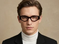 Geometric Brown Acetate Glasses #BS522-0457