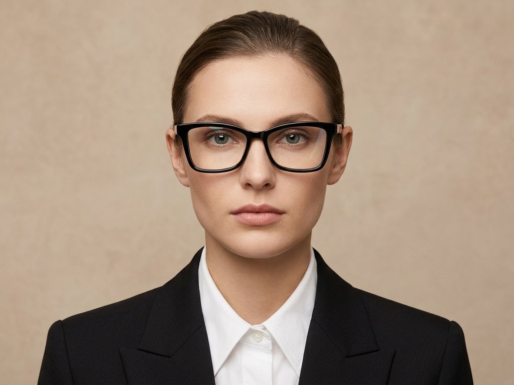 Lunettes papillon en acétate noir #BS522-0459