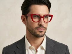 Butterfly Red Acetate Glasses #BS522-0480