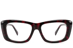 BS522-0482_Red_Rectangular_Acetate_Glasses_front