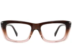 BS522-0484_Brown_Rectangular_Acetate_Glasses_front