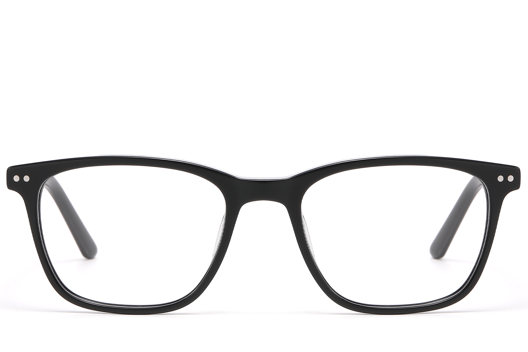 BS522-0542_Black_Rectangular_Acetate_Glasses_front