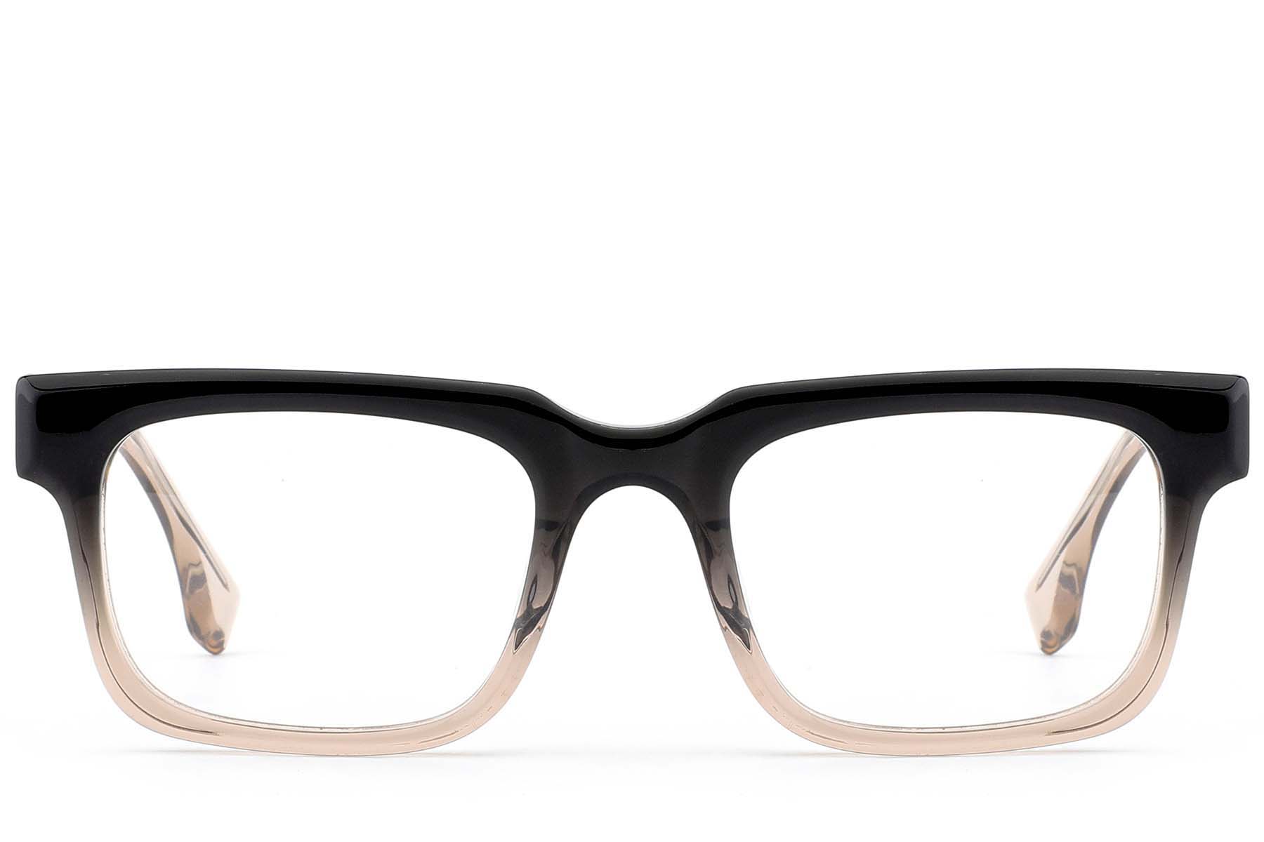 BS522-0579_Brown_Rectangular_Acetate_Glasses_front