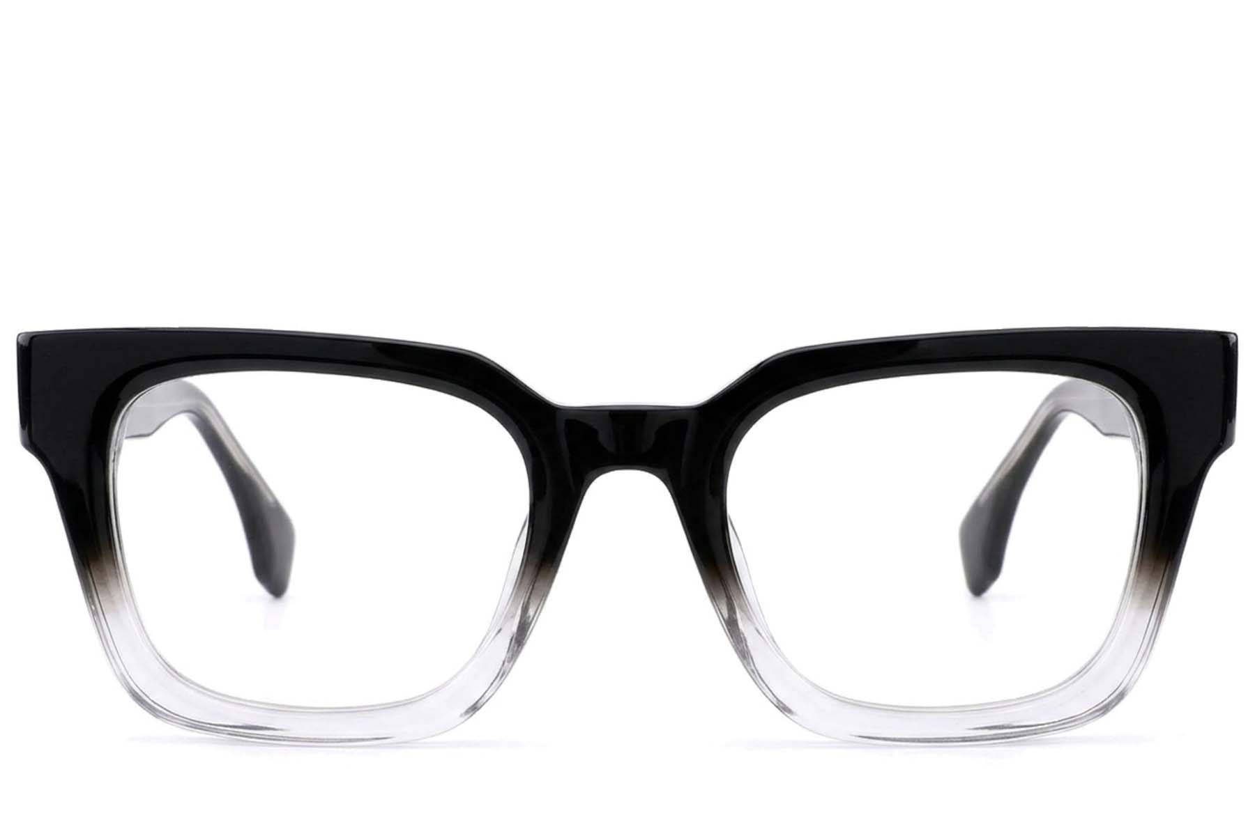 BS522-0581_Black_Rectangular_Acetate_Glasses-front