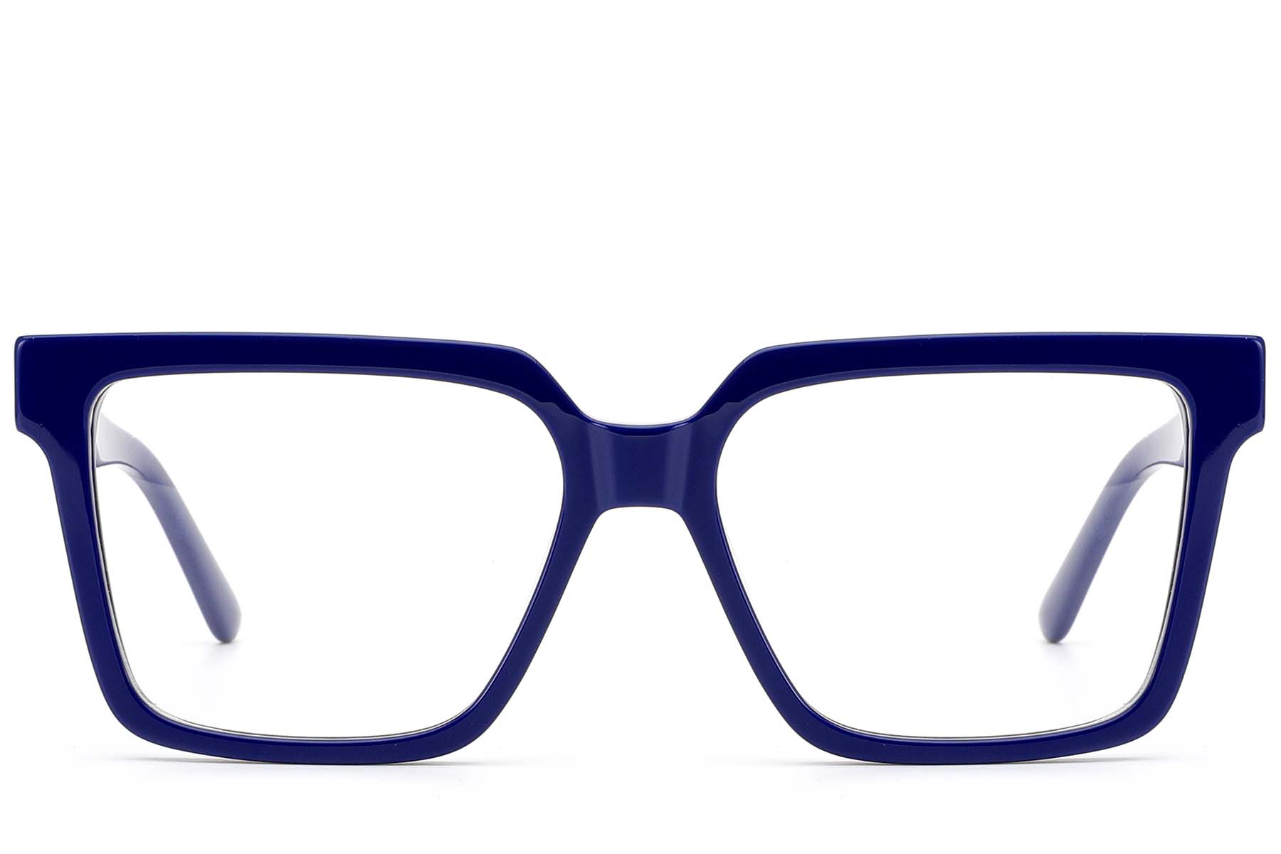 BS522-0596_Blue_Rectangular_Acetate_Glasses_front