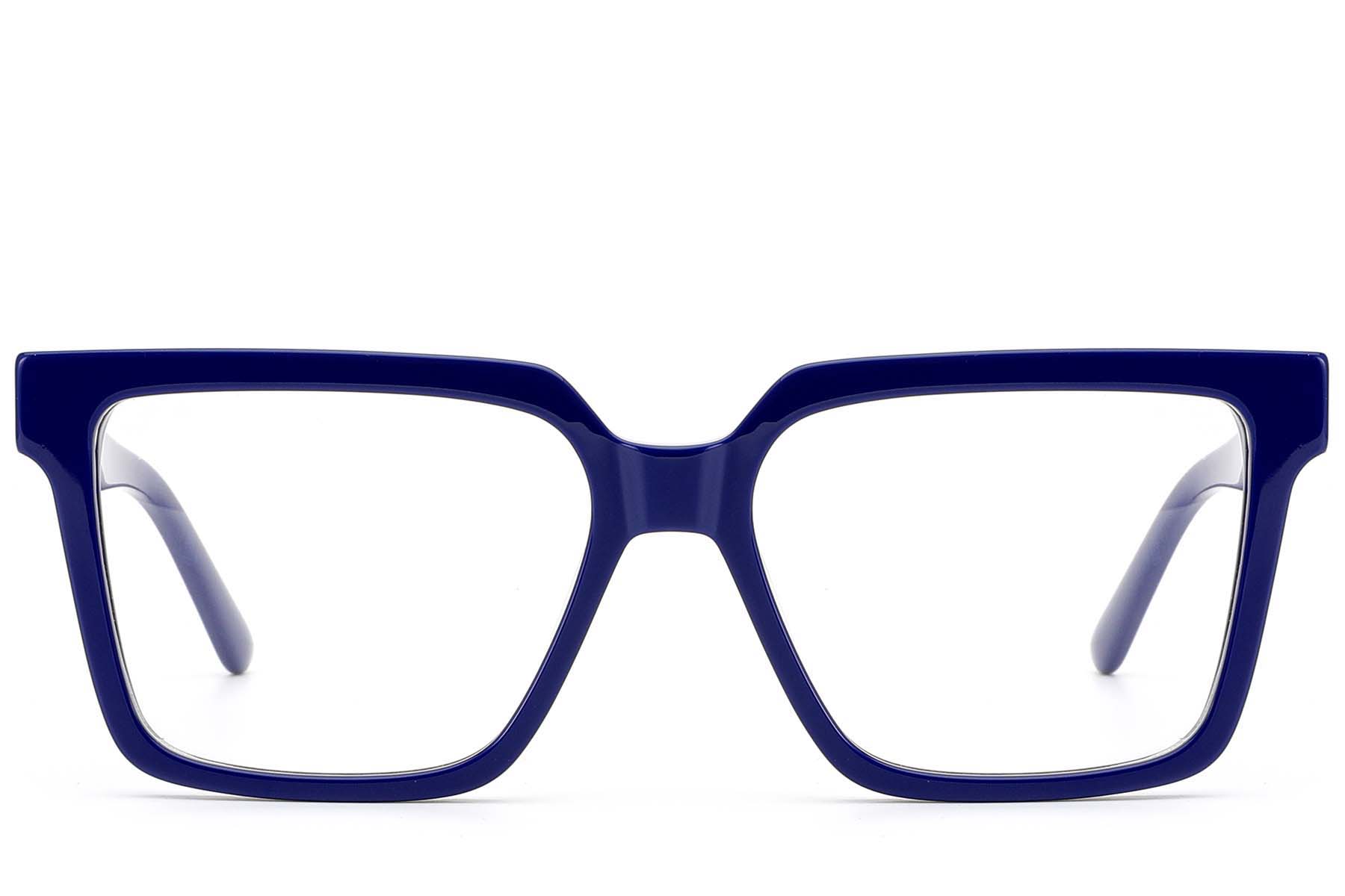 BS522-0596_Blue_Rectangular_Acetate_Glasses_front