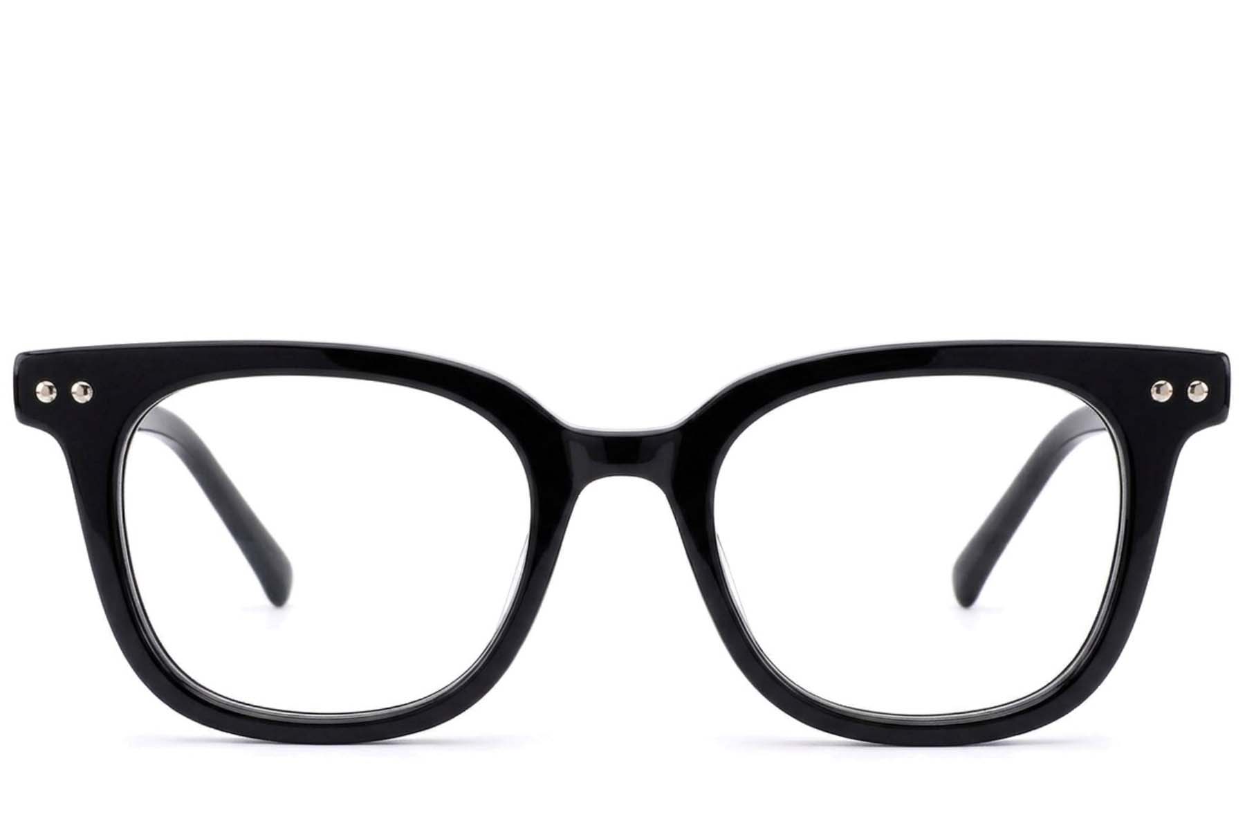 BS522-0623_Black_Rectangular_Acetate_Glasses-front