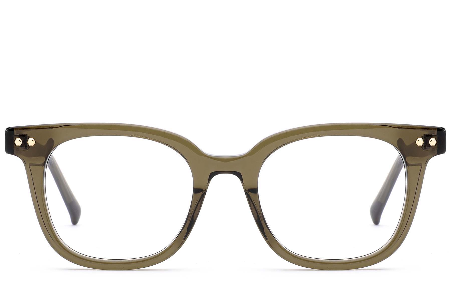 BS522-0624_Green_Rectangular_Acetate_Glasses_front