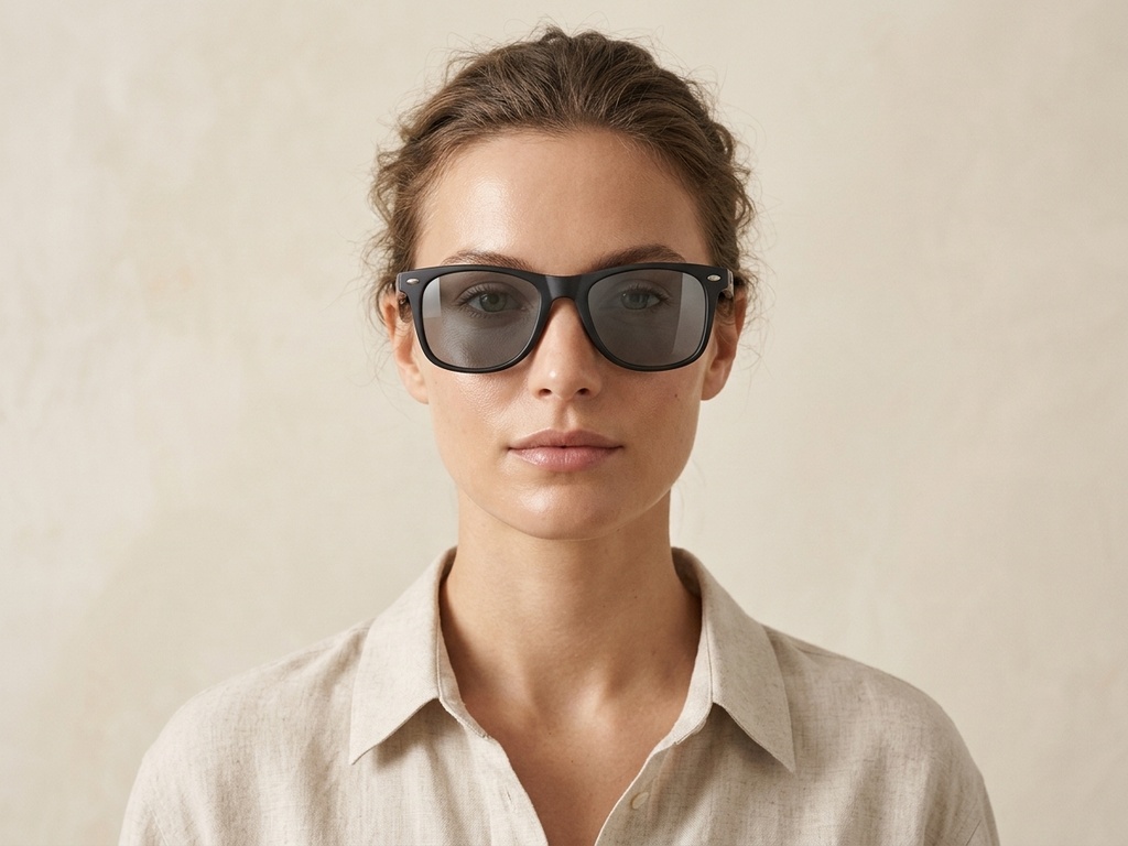 Lunettes de soleil intelligentes BL30 en plastique noir #BS705-0011