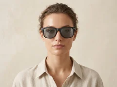Lunettes de soleil intelligentes BL30 en plastique noir #BS705-0011