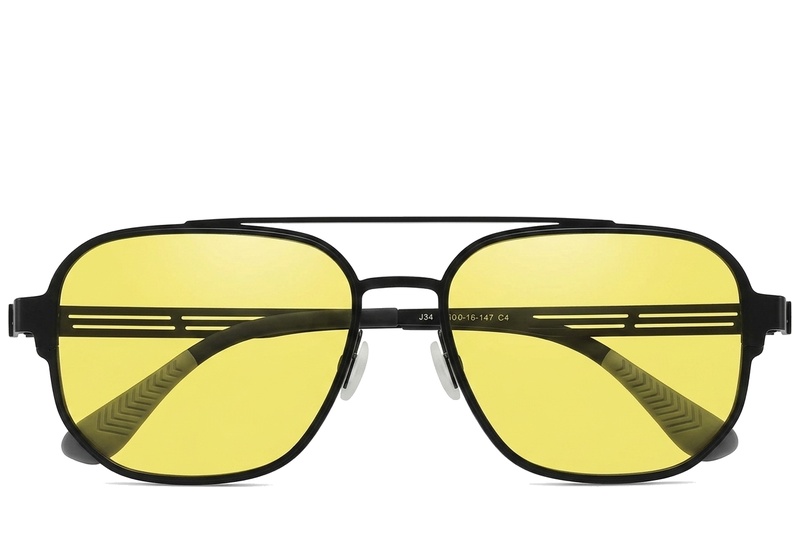 BS824-0352_Black_Aviator_Metal_Sunglasses-front