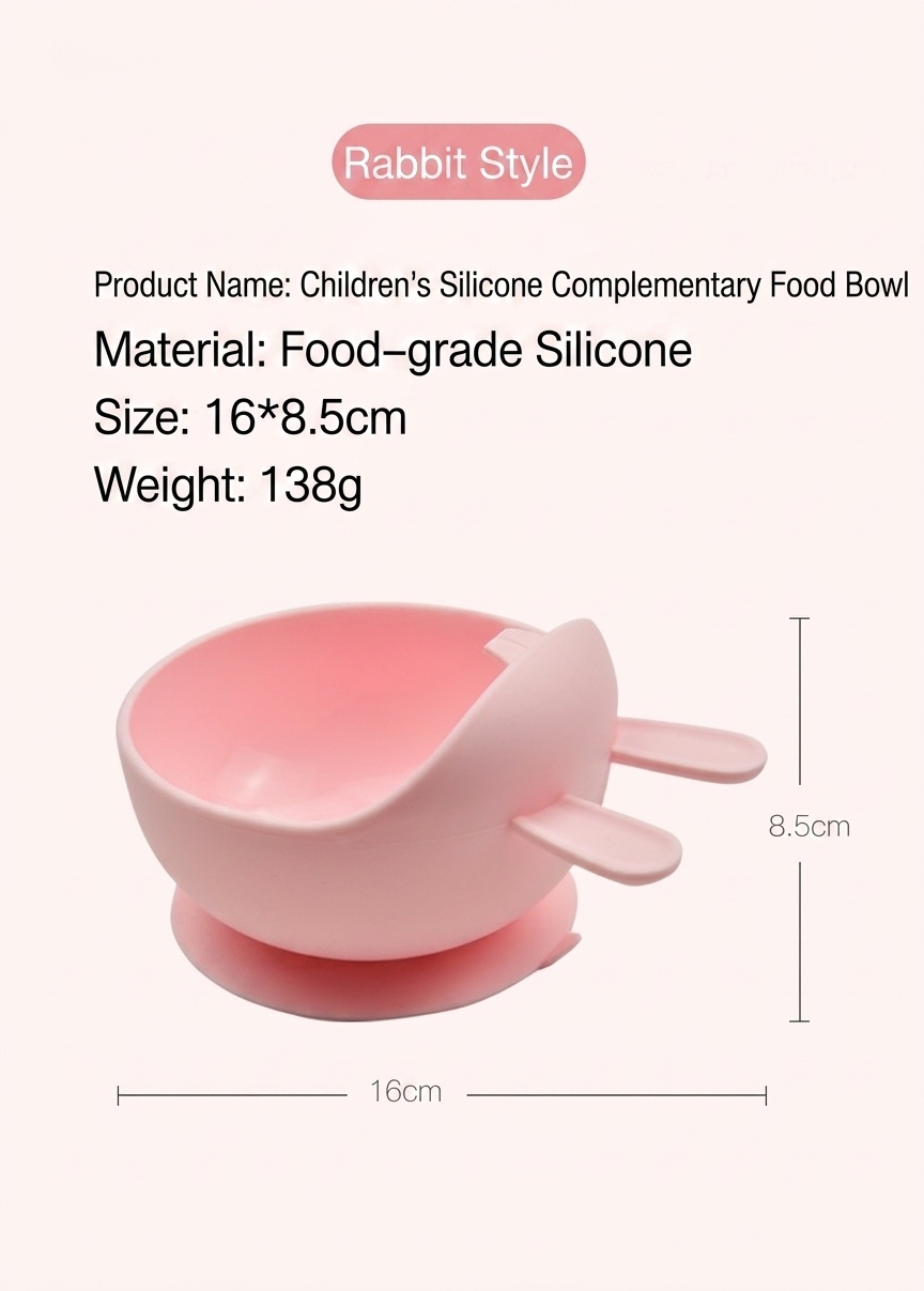 Cute Silicone Suction Baby Bowl - Spill-Proof Toddler Feeding
