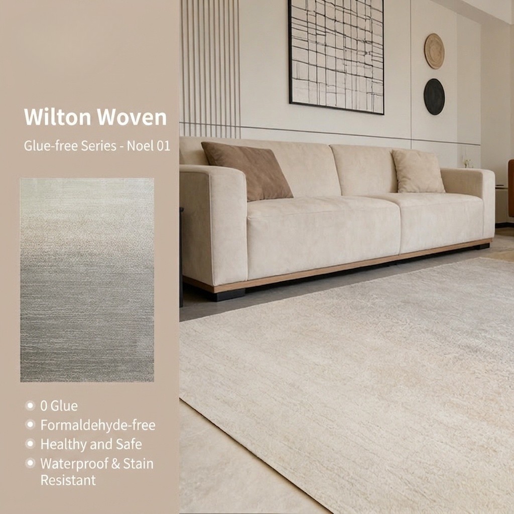Modern Abstract Wool Blend Area Rug - Waterproof & Anti-Bacterial