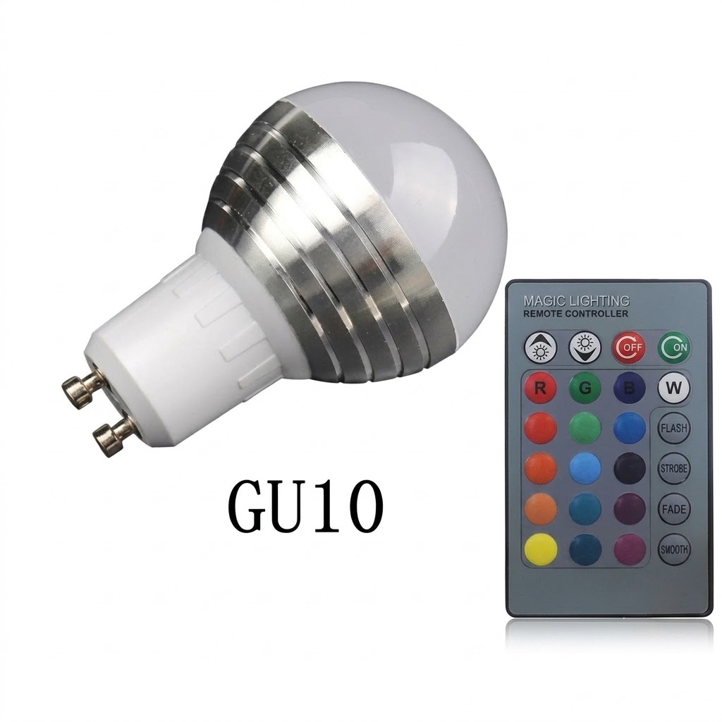 Smart RGB LED Light Bulb with Remote Control E27/E26/B22