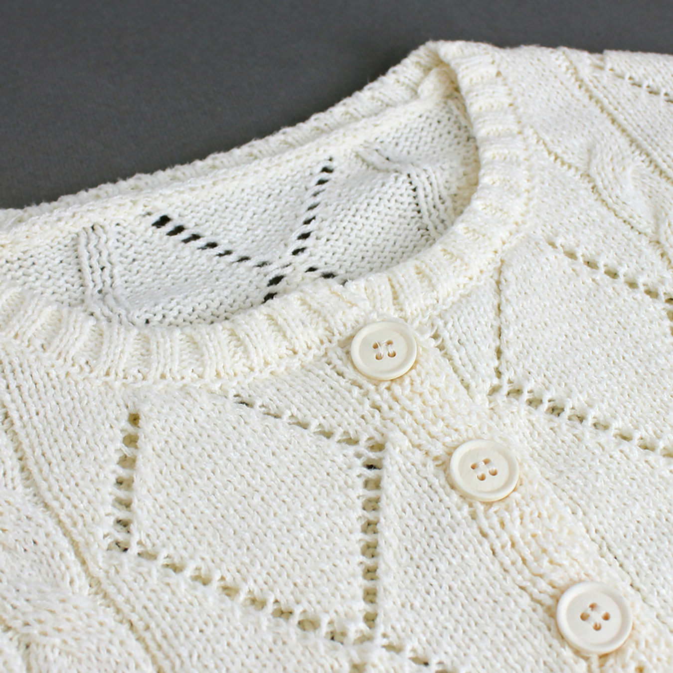Knit Cardigan Sweater Long Sleeve Cable Knit Open Front