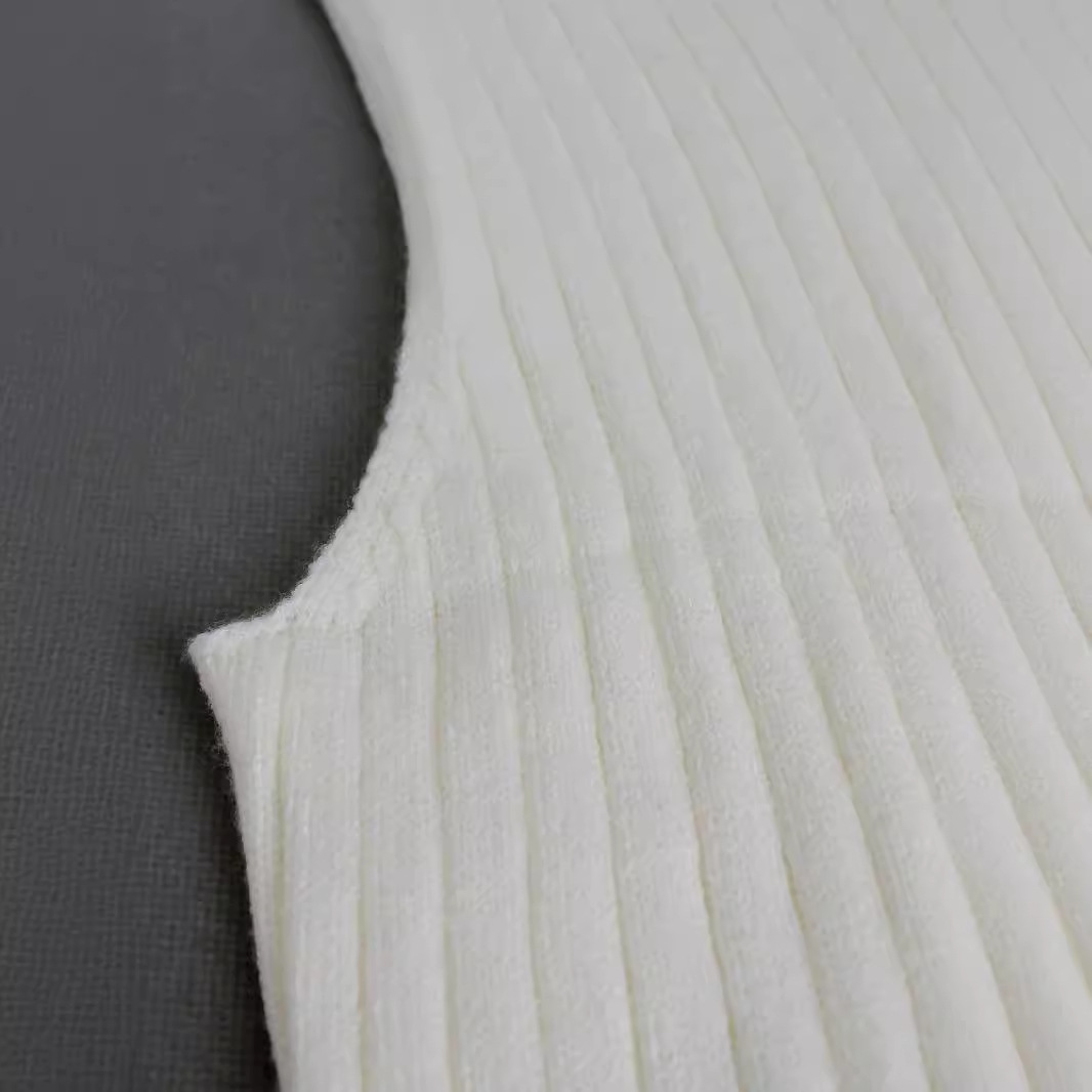 Cashmere Knit Sleeveless Sweater Dress Vest