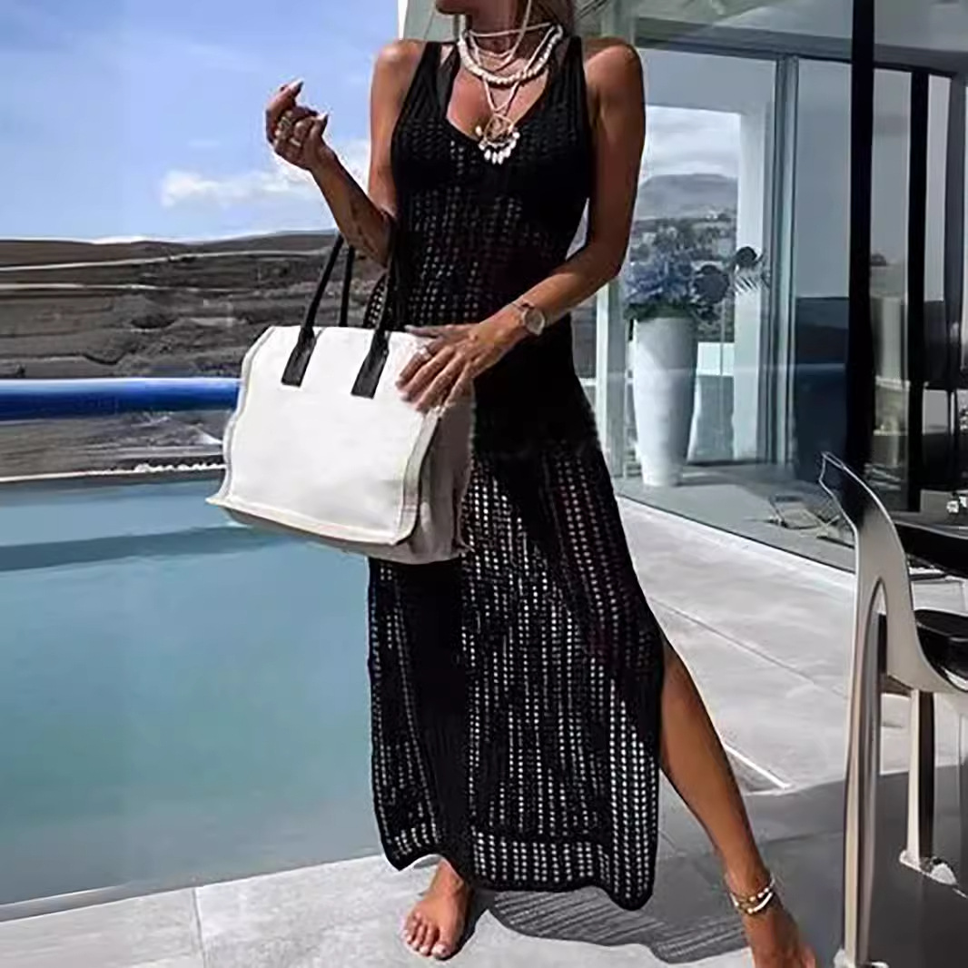 Knitted Crochet Cami Dress - Summer Holiday Beach Cover Up