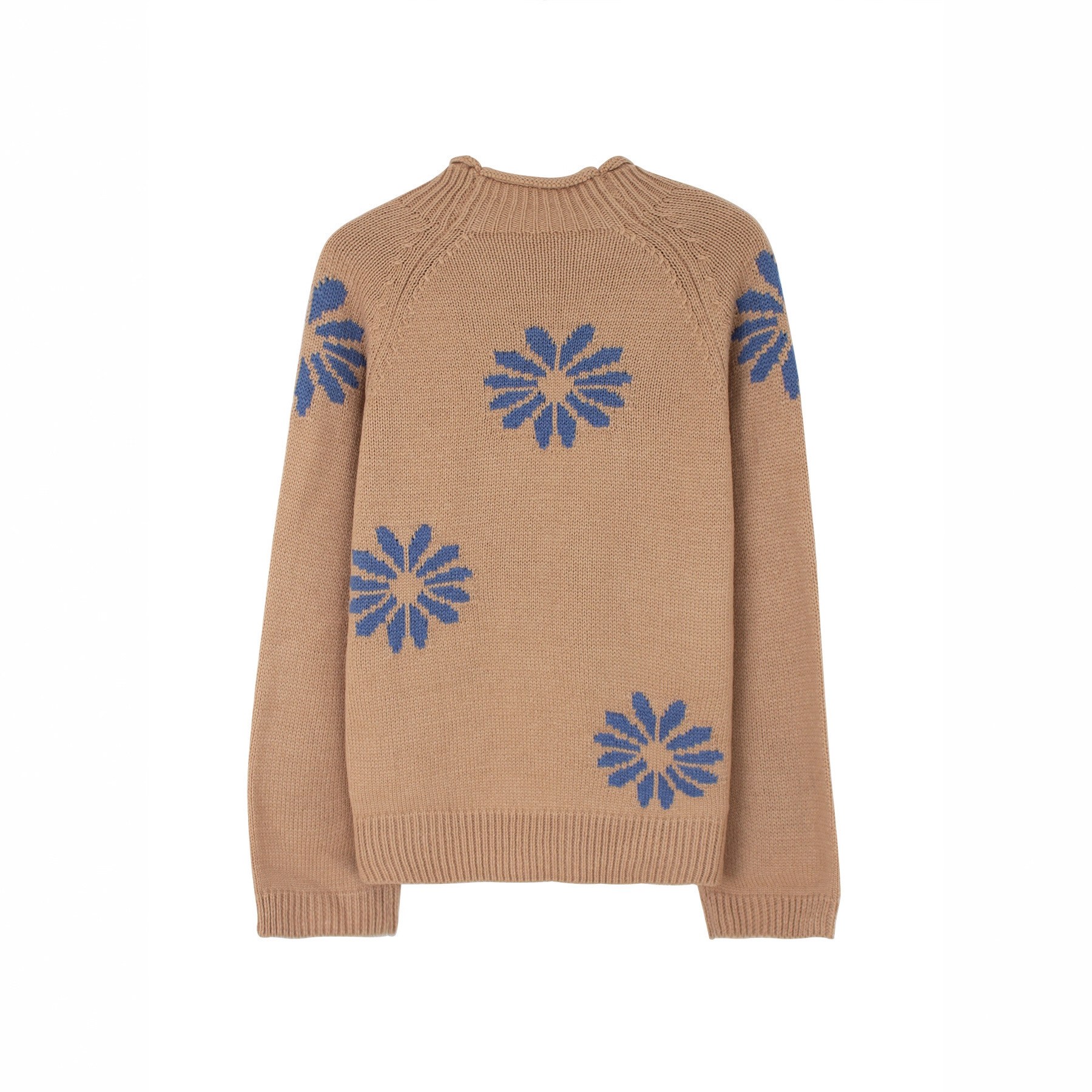 Knitted Sweater Floral Ribbed Pullover Women's Autumn Winter SSU-00095