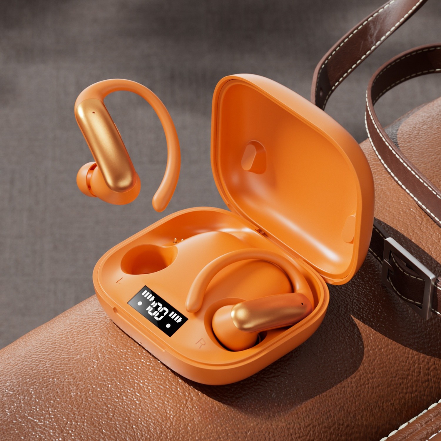 Wireless Air Conduction Earbuds with LED Charging Case Model#M144OWS