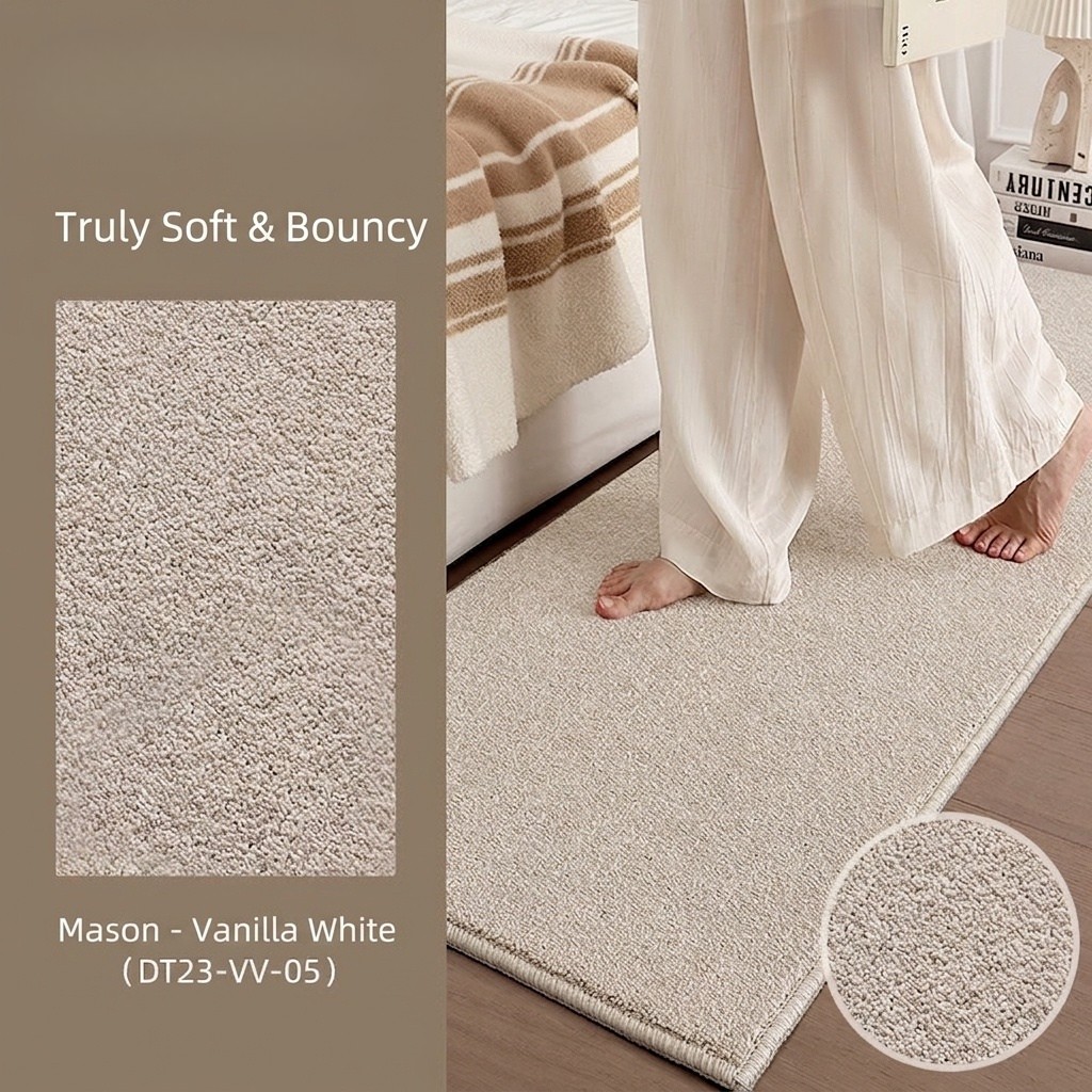 New Zealand Wool Blend Soft Area Rug for Bedroom & Living Room