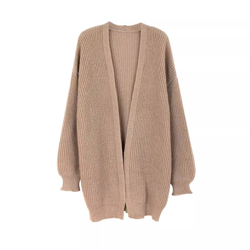 Wholesale Knit Cardigan Sweater Long Sleeve Open Front Duster