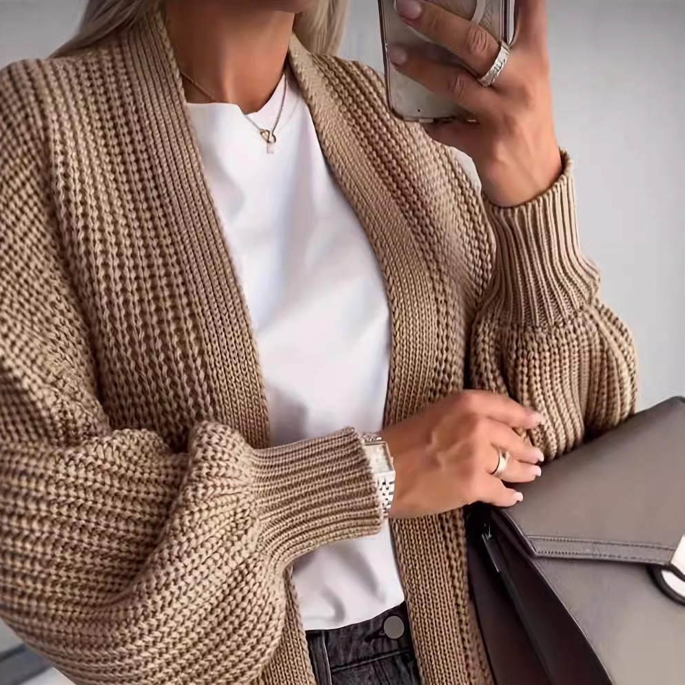 Wholesale Knit Cardigan Sweater Long Sleeve Open Front Duster