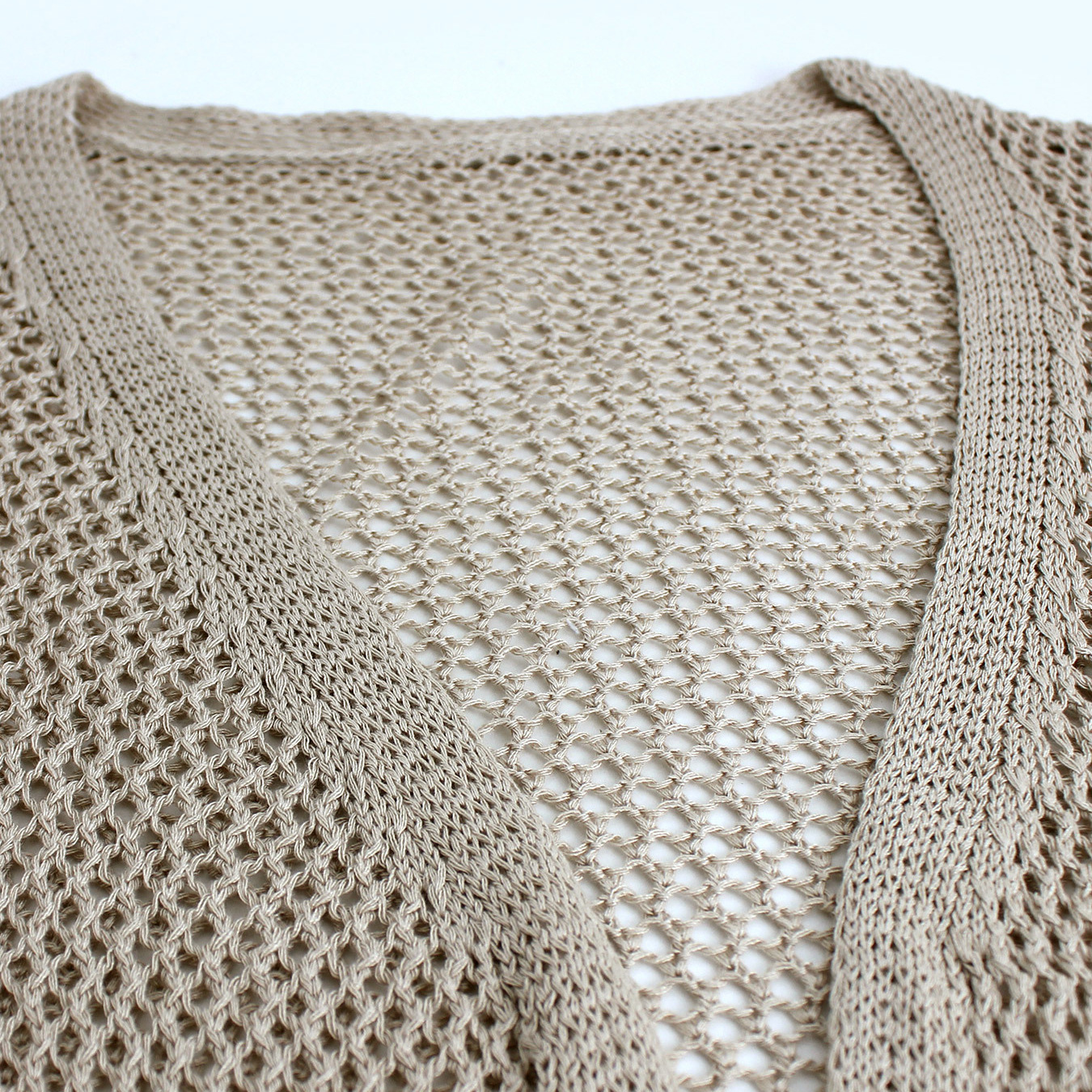 Women's Long Sleeve Knit Cardigan Hollow Out Beach Cover Up