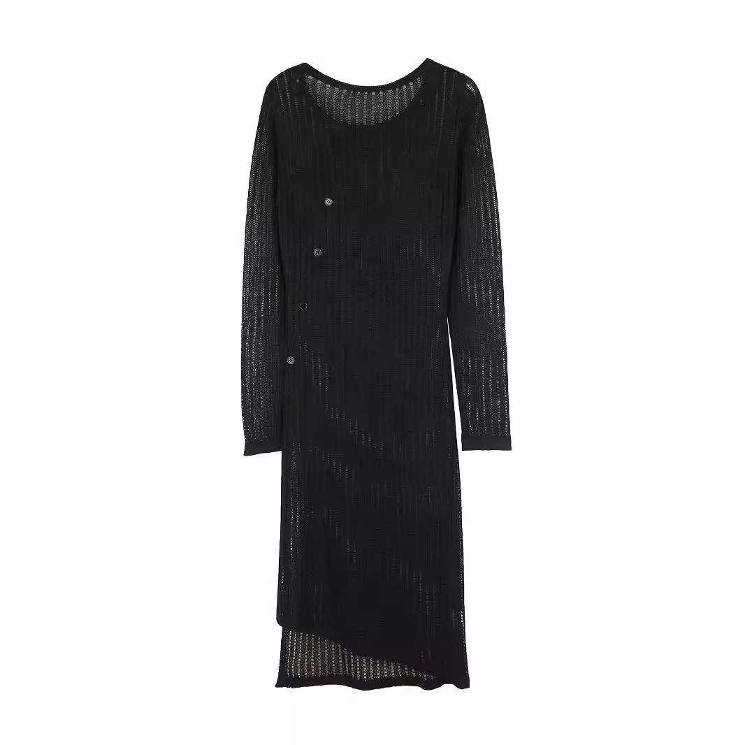 Sleeveless Maxi Dress Cutout Slit Beach Dress