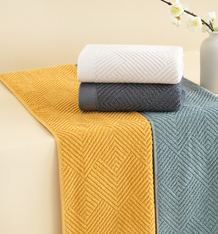 Turkish Cotton Chevron Terry Bath Towel - 2-Piece Set