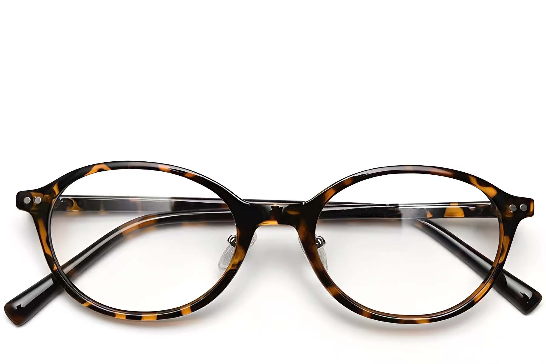 BS0423-0053_Tortoiseshell_Oval_TR90_Glasses_front