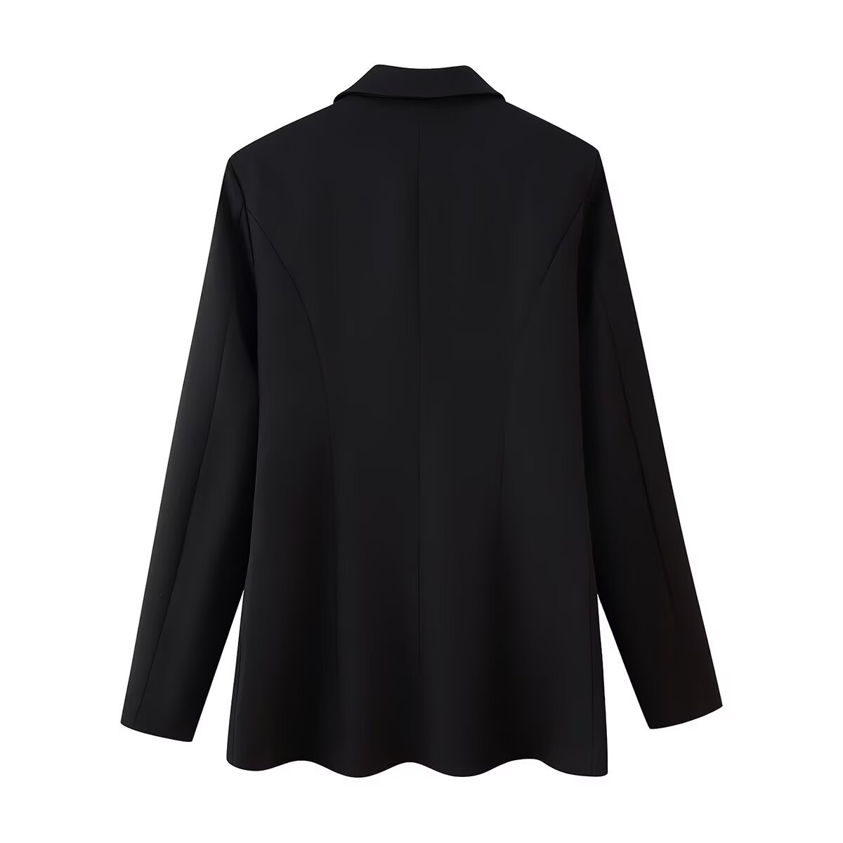 Blazer elegante para mujer con solapa y cintura ajustada, con botones decorativos KUN-00001