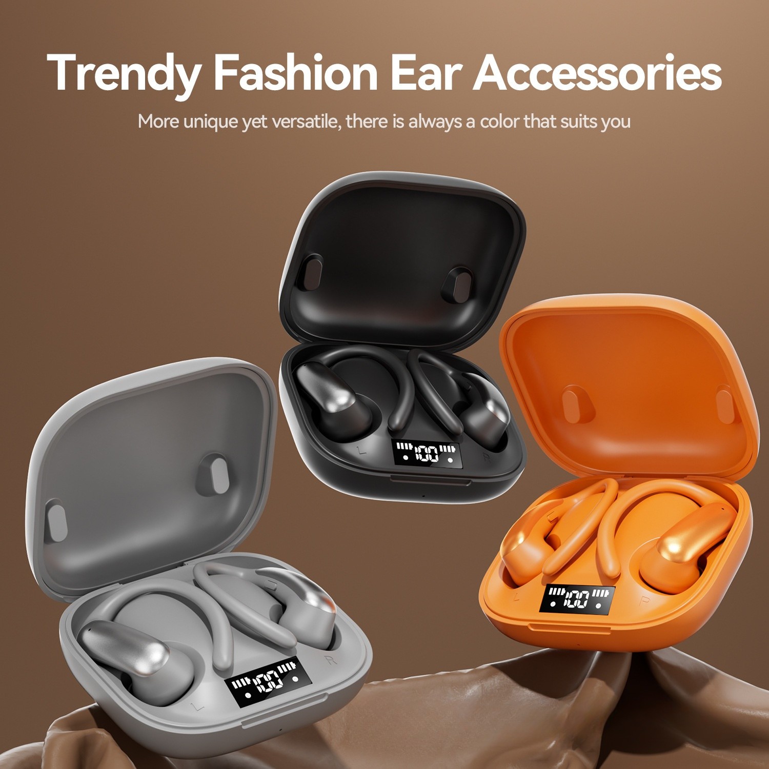 Wireless Air Conduction Earbuds with LED Charging Case Model#M144OWS