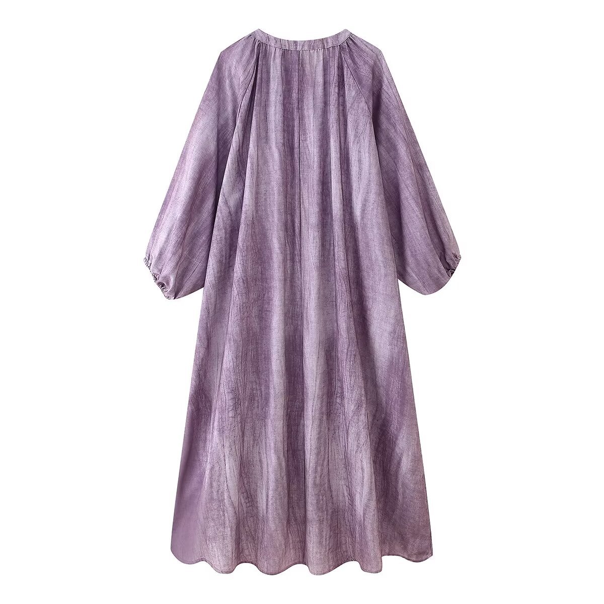 Vestido largo de lino con efecto tie-dye - Bohemian Chic KUN-00141