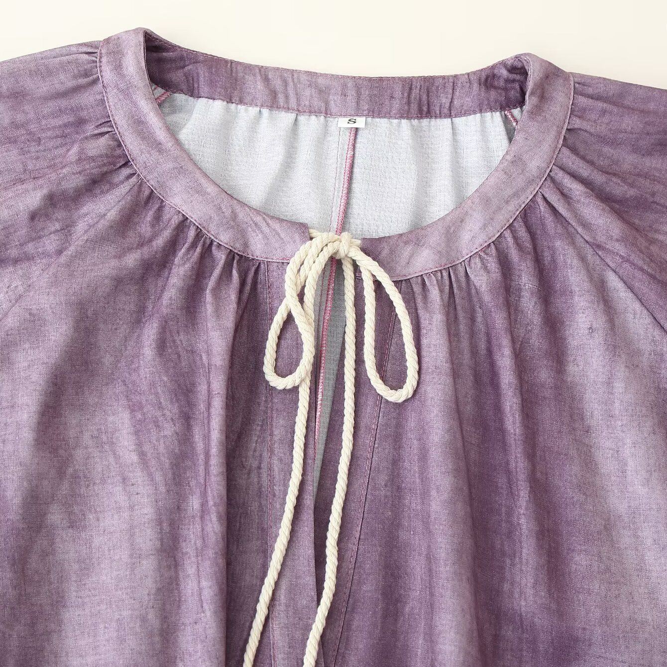 Vestido largo de lino con efecto tie-dye - Bohemian Chic KUN-00141