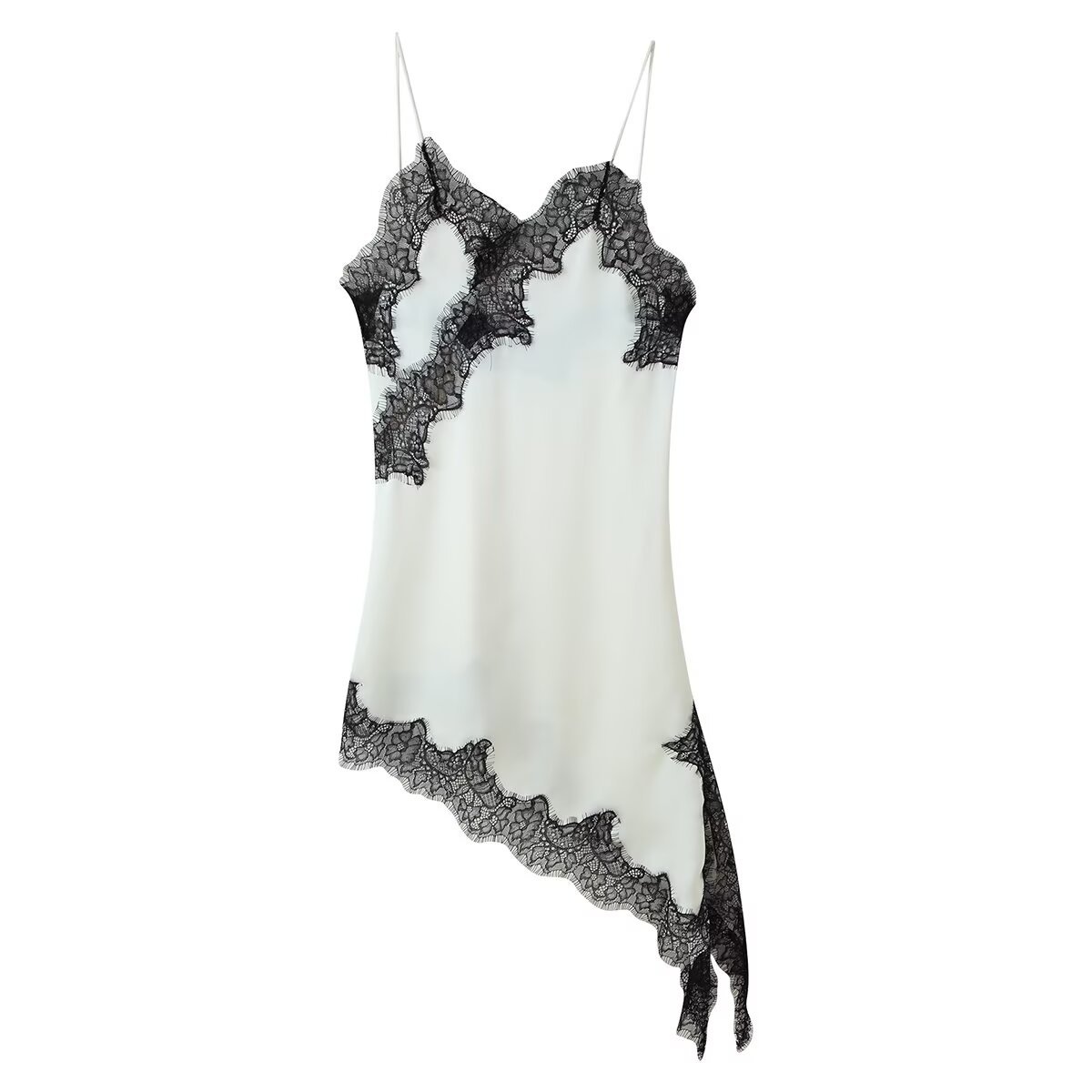 Asymmetrisches Spitzenkleid - Trendige Damenmode KUN-00030