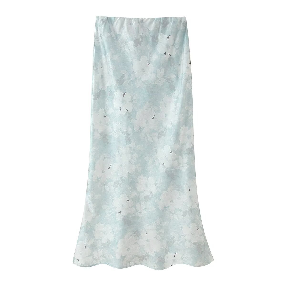 Conjunto de top de manga larga con volantes y falda con cintura elástica Zarz KUN-00030