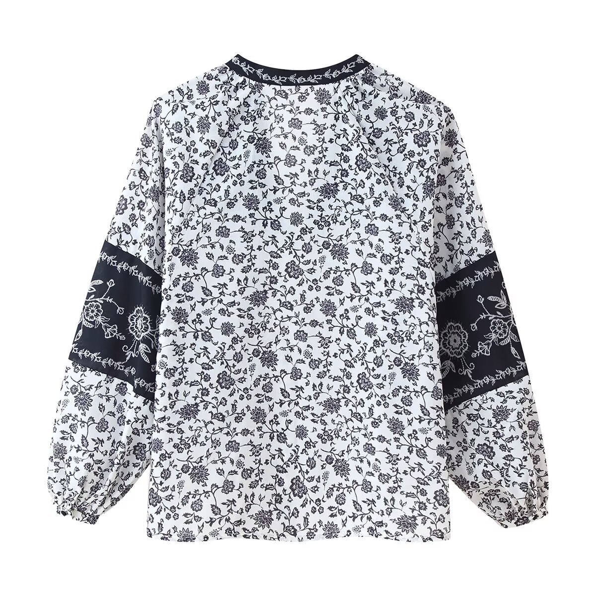 Floral Print Blouse - European Style Chic Shirt KUN-00075