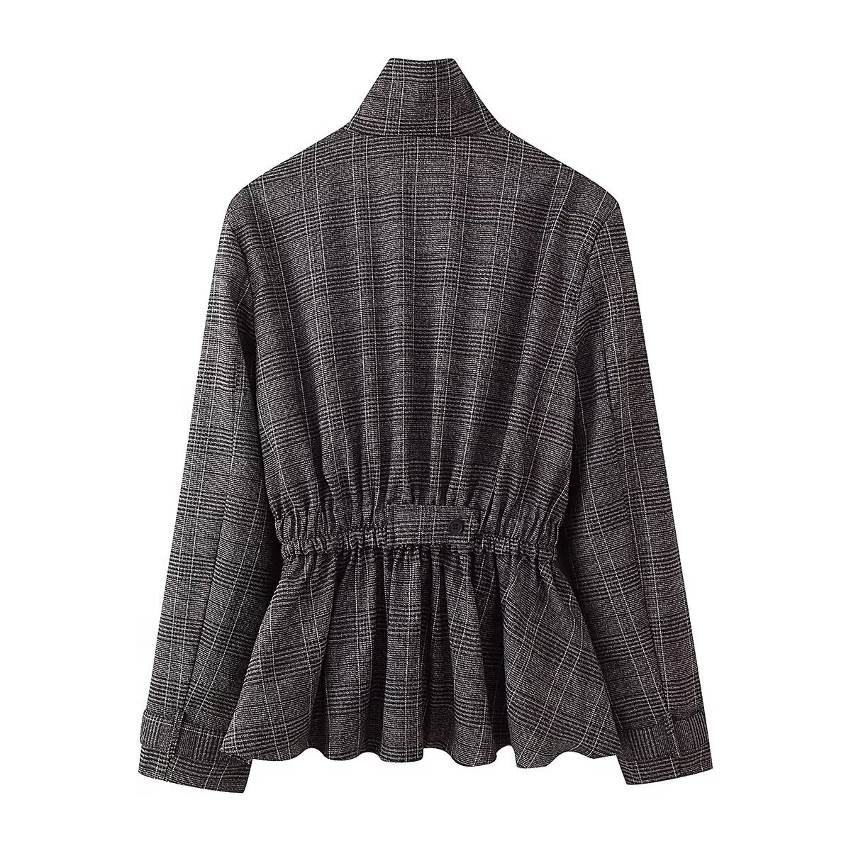 Pantalon ballon en laine mélangée avec ourlet à volants KUN-00132