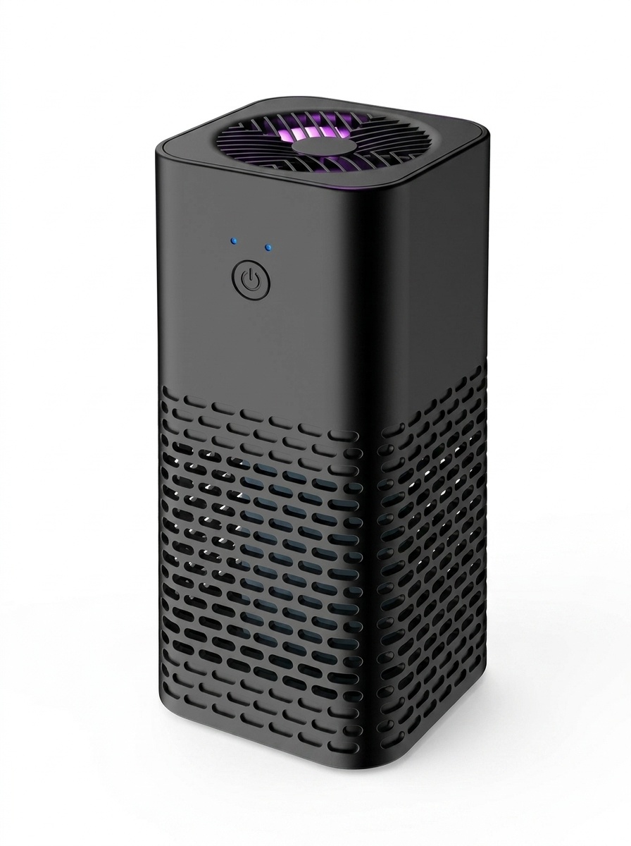 Purificador de aire portátil para coche y eliminador de olores, con alimentación USB, filtro HEPA, purificador de aire de iones negativos para formaldehído y olores en vehículos.