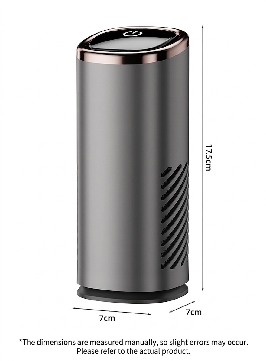 Premium Car Air Purifier with True HEPA Filter & Negative Ion Generator, Portable Auto Air Cleaner with Powerful Fan for Rapid Odor, Smoke, and Pollutant Removal, Fresh Air for Vehicles, White