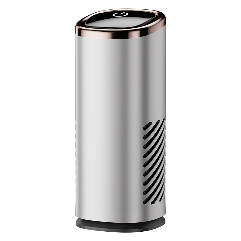 Premium Car Air Purifier with True HEPA Filter & Negative Ion Generator, Portable Auto Air Cleaner with Powerful Fan for Rapid Odor, Smoke, and Pollutant Removal, Fresh Air for Vehicles, White