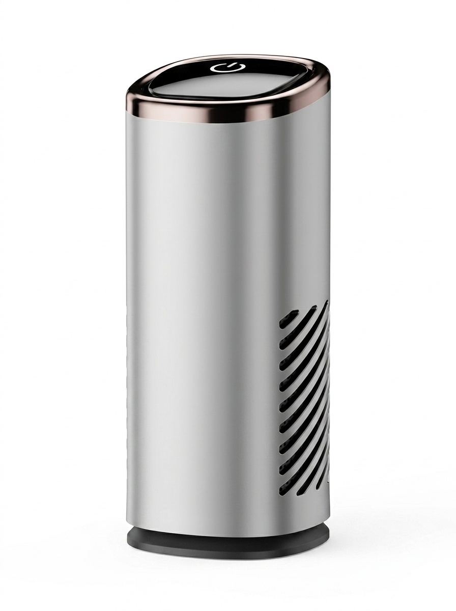 Purificador de aire premium para coche con filtro HEPA verdadero y generador de iones negativos, limpiador de aire portátil para automóvil con potente ventilador para la rápida eliminación de olores, humo y contaminantes, aire fresco para vehículos, blanc