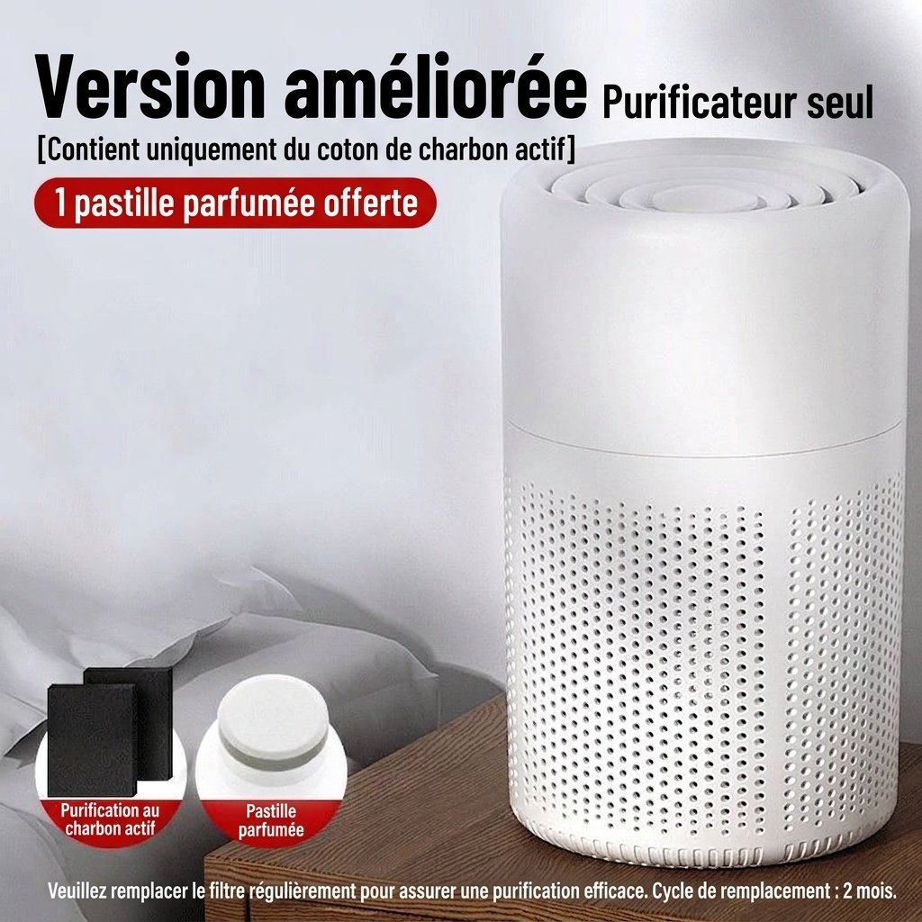 Purificateur d'air portable H13 HEPA avec filtre à charbon actif et diffuseur d'arômes, ultra-silencieux (37 dB), purificateur d'air multicouche alimenté par USB-C pour la maison et le bureau