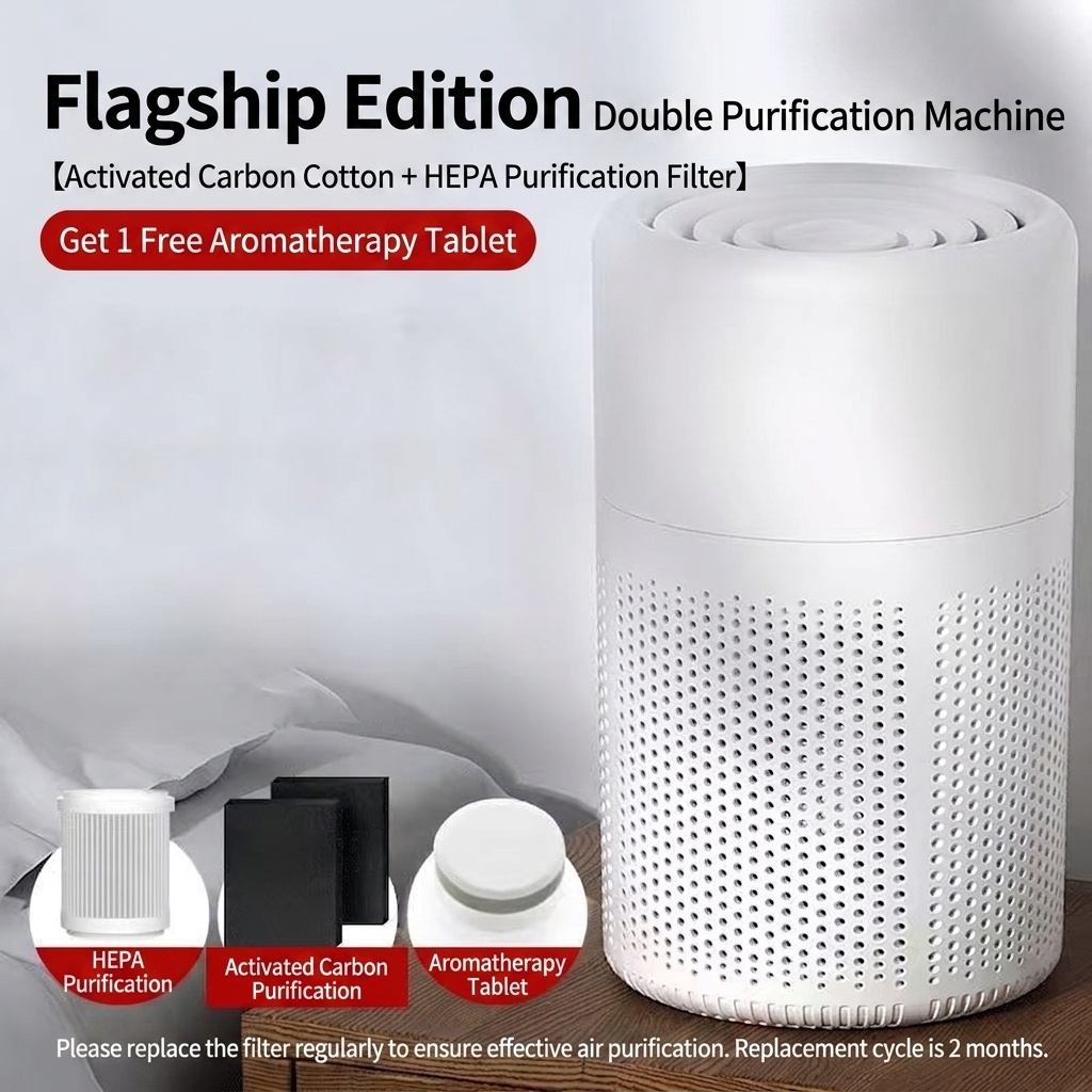 Portable H13 HEPA Air Purifier with Activated Carbon Filter & Aroma Diffuser, Ultra-Quiet 37dB, USB-C Powered Multi-Layer Air Cleaner for Home & Office