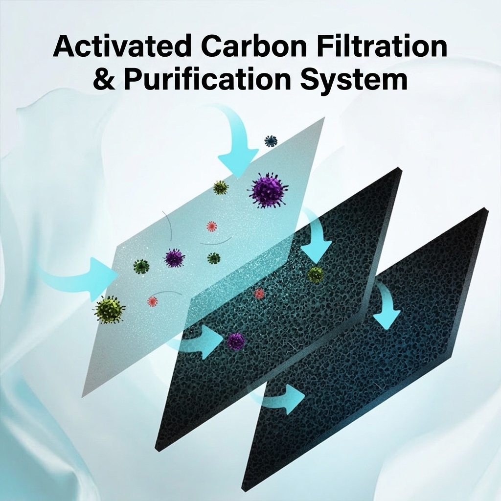 Compact USB Air Purifier with Activated Carbon Filtration, Quiet Portable Air Cleaner for Home, Office, Desk & Small Spaces