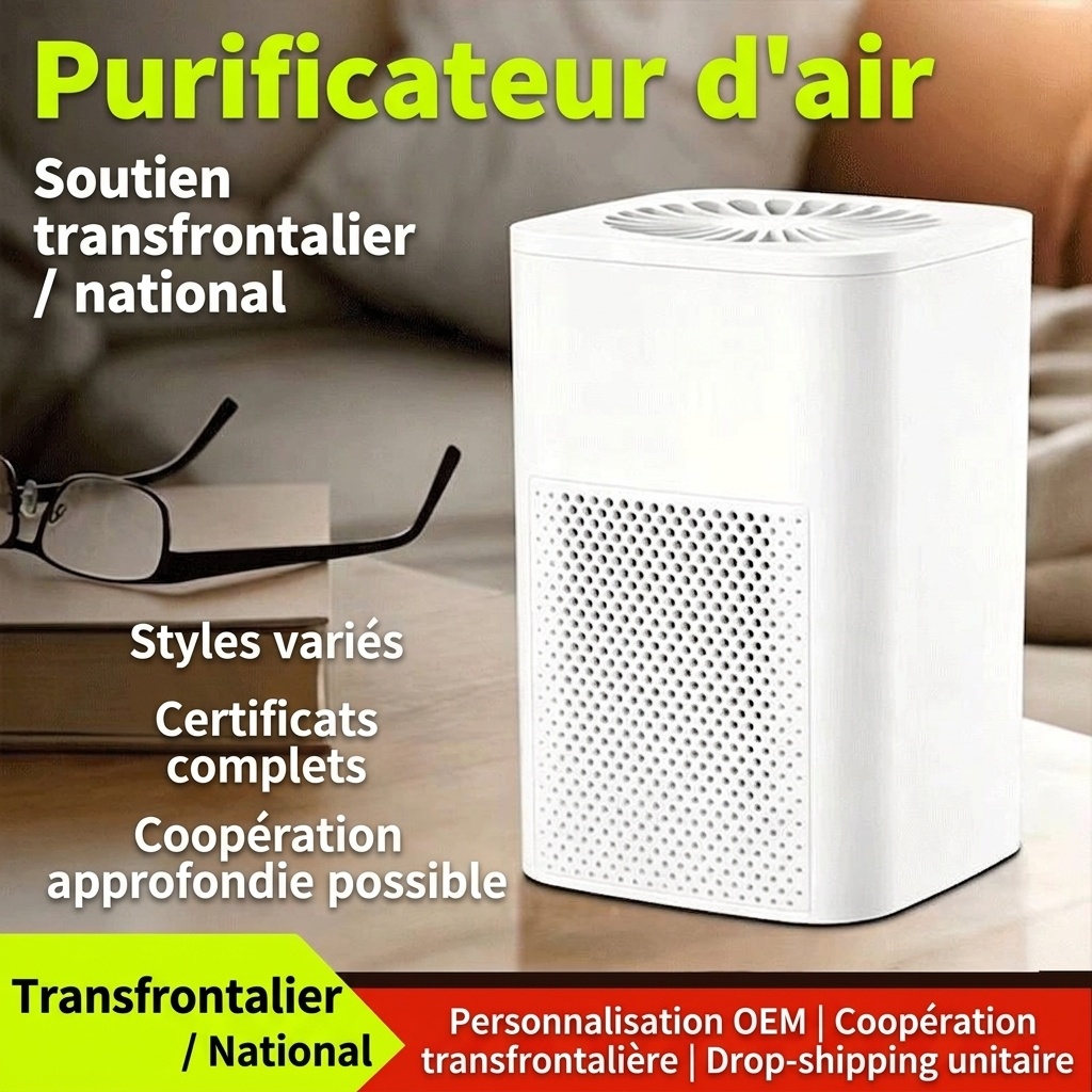 Purificateur d'air USB compact avec filtration au charbon actif, purificateur d'air portable et silencieux pour la maison, le bureau, le bureau et les petits espaces.
